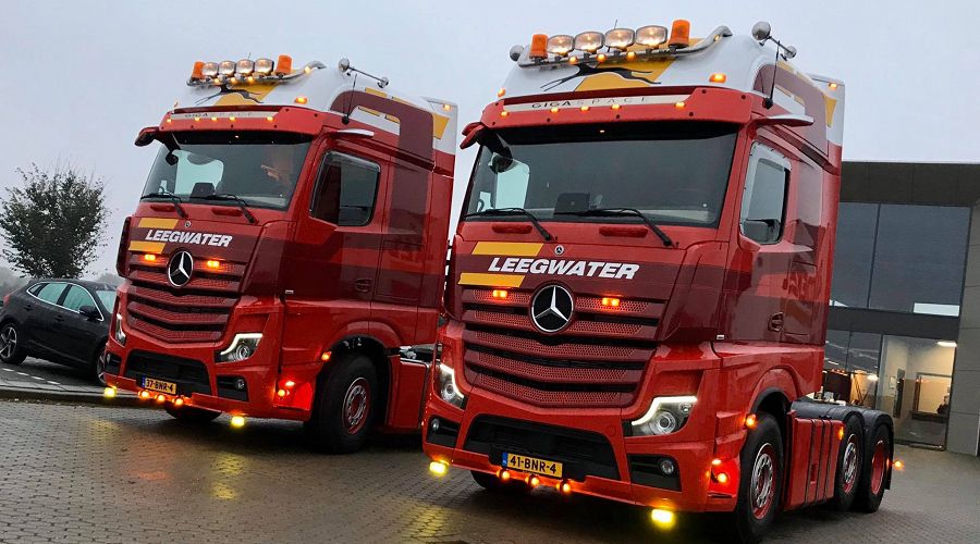 Nieuwe MB Actros voorloopastrekkers voor Boekel Leegwater Transport